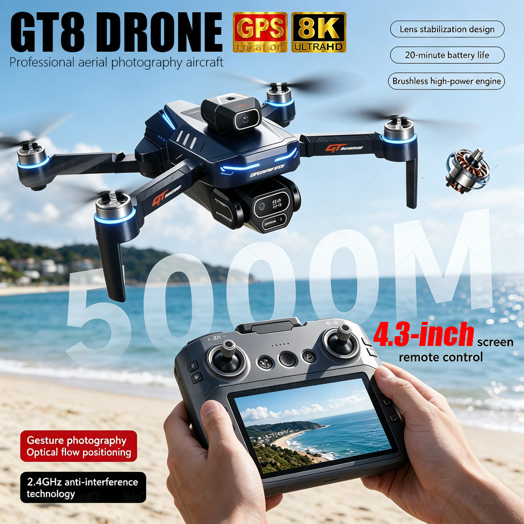 Drone Camera Lens - NOWY Dron GT8 HD RC 4K